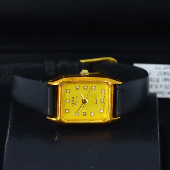Geneve Classic Quartz Ladies, Champagne Dial - Yellow Gold Tone on Strap - Picture 5 of 13